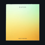 Anteckningsblocket Personlig för grönt och Gult Om Anteckningsblock<br><div class="desc">Anteckningsblock för grönt och Gult Ombre-Personlig.</div>