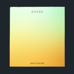 Anteckningsblocket Personlig för grönt och Gult Om Anteckningsblock<br><div class="desc">Anteckningsblock för grönt och Gult Ombre-Personlig.</div>