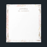 Anteckningsblocket Personlig för vattenfärg i abst Anteckningsblock<br><div class="desc">Elegantens feminininfärgade abstrakt i ton av  rosa,  tan och guld.</div>