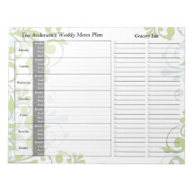 Anteckningsblocket Personlig grönt för Blommigt va