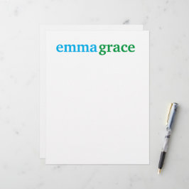 Anteckningsblocket personlig Monogram Stationery Brevhuvud