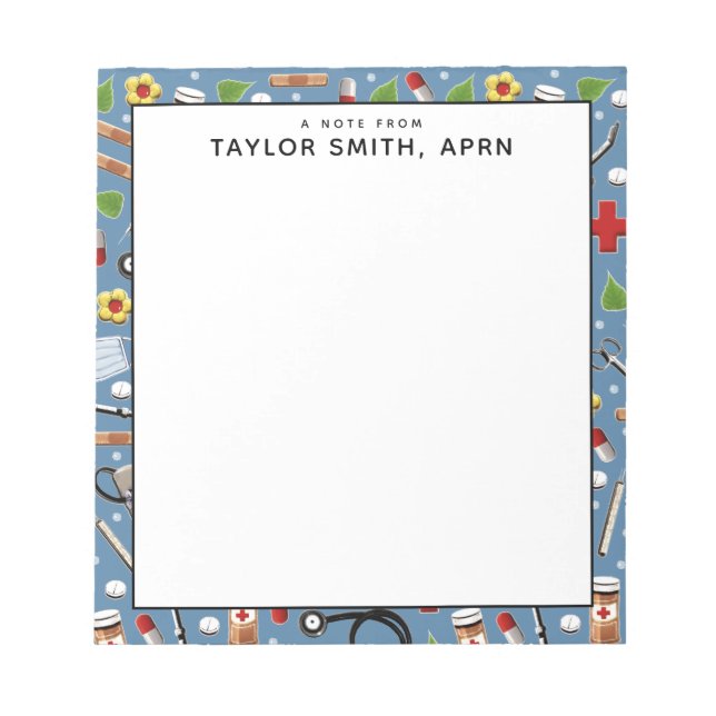 Anteckningsblocket personlig Nurse Gift Idea Anteckningsblock (Framsida)