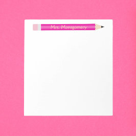 Anteckningsblocket personlig Pencil Lärare, Anpass Anteckningsblock