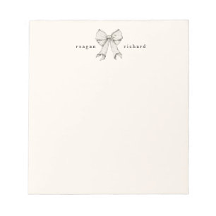 Anteckningsblocket personlig Vintage Bow Stationer Anteckningsblock