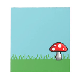 Anteckningsblocket Pixel Mushroom Meadow Anteckningsblock