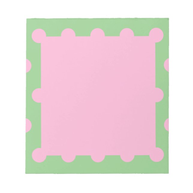 Anteckningsblocket Polka punkt (Sage Grönt & Paste Anteckningsblock (Framsida)