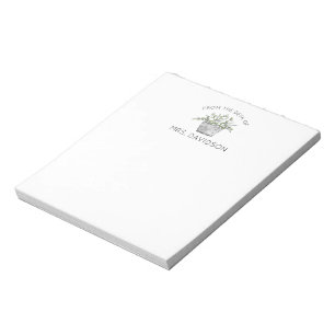 Anteckningsblocket Poted Plant Teacher Gift Anteckningsblock