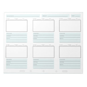 anteckningsblocket "Quick Storyboarding" Anteckningsblock