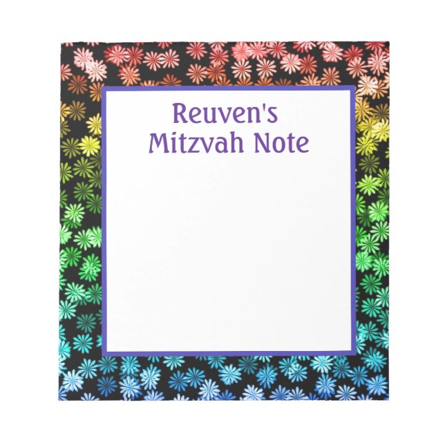 Anteckningsblocket Rainbow Boys Mitzvah Notes Anteckningsblock (Framsida)
