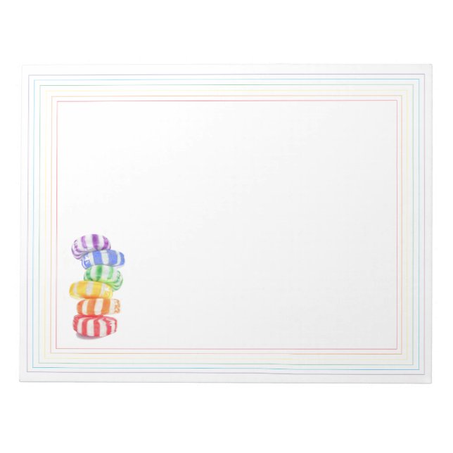 ANTECKNINGSBLOCKET RAINBOW CANDY 11x8.5 Anteckningsblock (Framsida)
