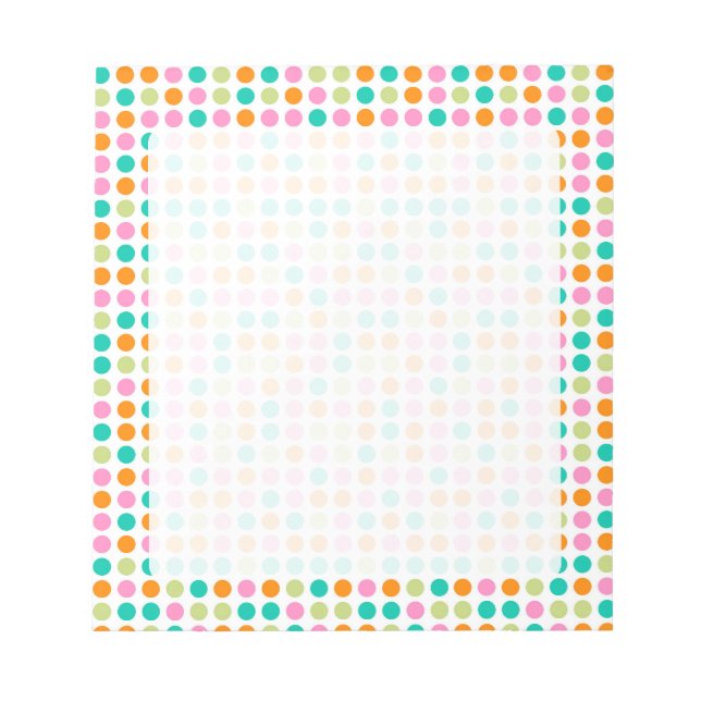 Anteckningsblocket Rainbow retro polka dot mönster Anteckningsblock (Framsida)