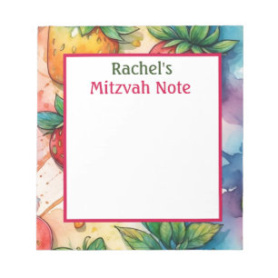 Anteckningsblocket Rainbow Strawbär Mitzvah Note G Anteckningsblock
