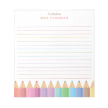 Anteckningsblocket Rainbow Teacher Personlig