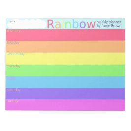 Anteckningsblocket Rainbow Weekly Planner to Do Li Anteckningsblock