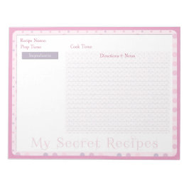 Anteckningsblocket Recept på Sweet Rosa Dots Anteckningsblock