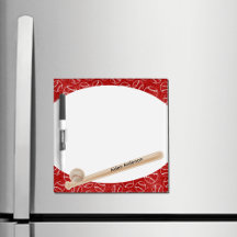 Anteckningsblocket Red and White Baseball Print