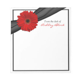 Anteckningsblocket Red Gerber Daisy Ribbon Personl Anteckningsblock