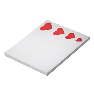 Anteckningsblocket Red Hearts Anteckningsblock