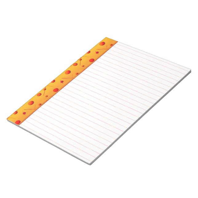 Anteckningsblocket Red Orange Dots och Linjer Roli Anteckningsblock (Vinklad)