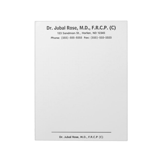 Anteckningsblocket Redigerbart brevhuvud Anteckningsblock (Roterad)