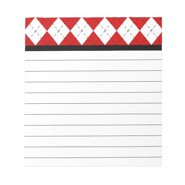 Anteckningsblocket Retro Argyle Anteckningsblock (Framsida)