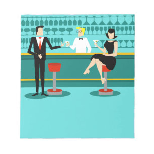 Anteckningsblocket Retro Cocktail Lounge Anteckningsblock