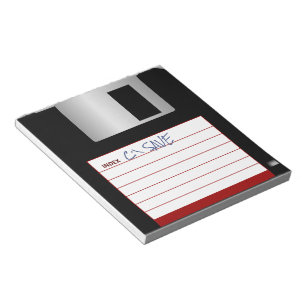 Anteckningsblocket Retro-diskett med DOS-KOMMANDO- Anteckningsblock