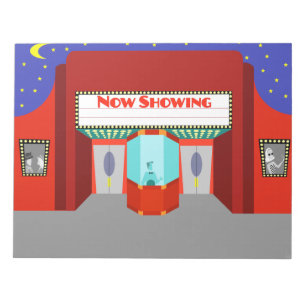 Anteckningsblocket Retro Movie Theater Anteckningsblock