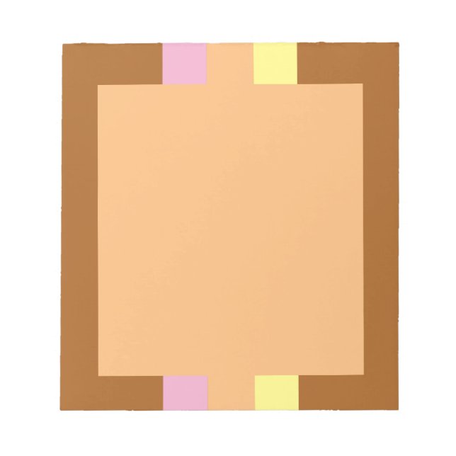 Anteckningsblocket Retro Rand (Orange Multi) Anteckningsblock (Framsida)