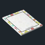 Anteckningsblocket Retro Sewing Thned Anteckningsblock<br><div class="desc">Ett anteckningsblock med ett sytemematerial som består av ett syande maskin,  spolar av tråd,  en nåldyna,  saxar,  textilfärgrutor och syande nål. Designen har ett retrorött,  gult,  orange,  blått och turkos färg-schema.</div>