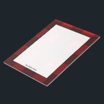 Anteckningsblocket Röd och svart Personlig Anteckningsblock<br><div class="desc">Ett anteckningsblock med en ren mittsektion över en flanell inspirerad och svart bakgrund. Anpassa med ditt namn i svart.</div>