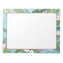 Anteckningsblocket rosa Blommigt Vår Blooms