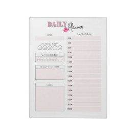 Anteckningsblocket rosa Daily Planner Anteckningsblock