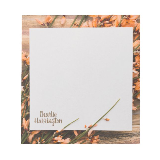 Anteckningsblocket Rustic för vackert eget namn Anteckningsblock (Framsida)