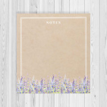 Anteckningsblocket Rustig Lila Watercolor Lupins