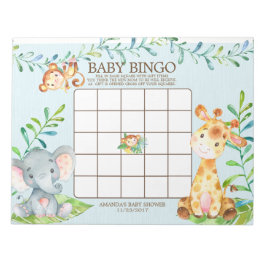 Anteckningsblocket Safari Jungle Baby Shower Bingo Anteckningsblock