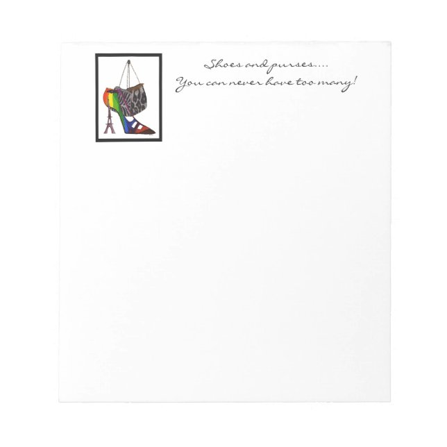 Anteckningsblocket Shoe and Purse Anteckningsblock (Framsida)