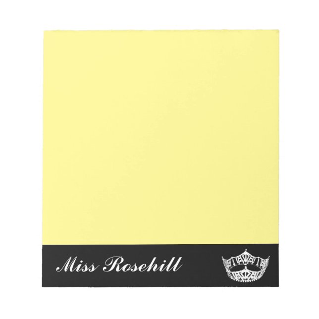 Anteckningsblocket skönhetstävling Krona & rubrik Anteckningsblock (Framsida)