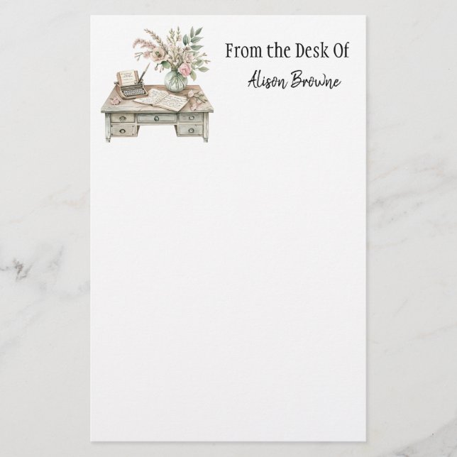 Anteckningsblocket Skriva skrivbord för vattenfärg Brevpapper (Framsida)