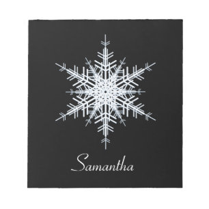 Anteckningsblocket Snowy White Snowflake Anteckningsblock