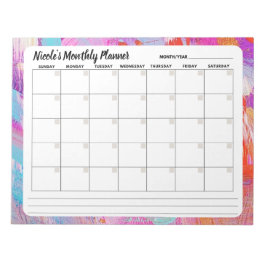 Anteckningsblocket söt Abstrakt månadskalender Anteckningsblock