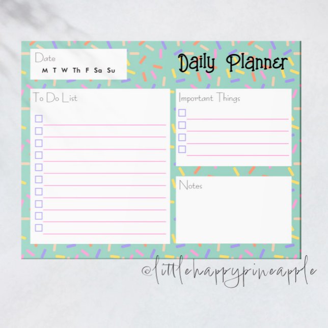 Anteckningsblocket Sprinkle Daily Planner Anteckningsblock (Skapare uppladdad)