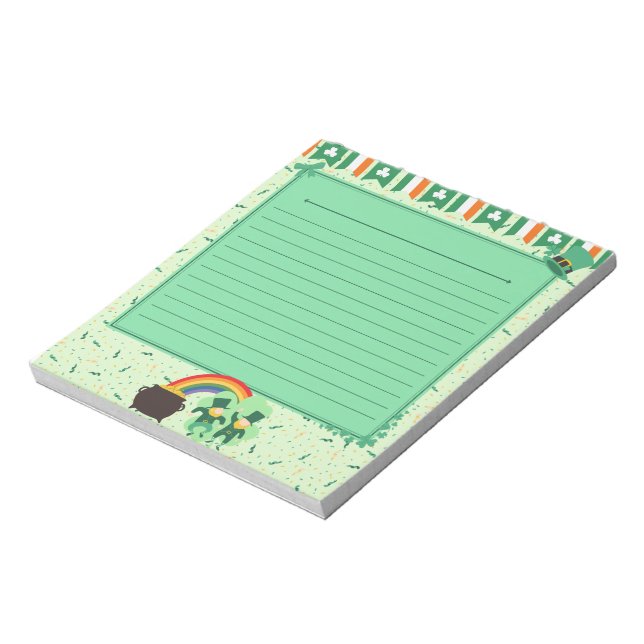 Anteckningsblocket St. Patrick's Day Stationery Anteckningsblock (Roterad)