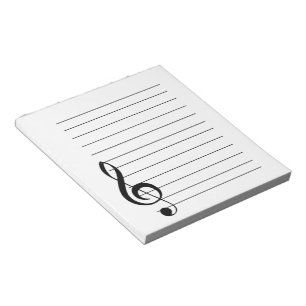 Anteckningsblocket Stor Treble Clef Musical Anteckningsblock
