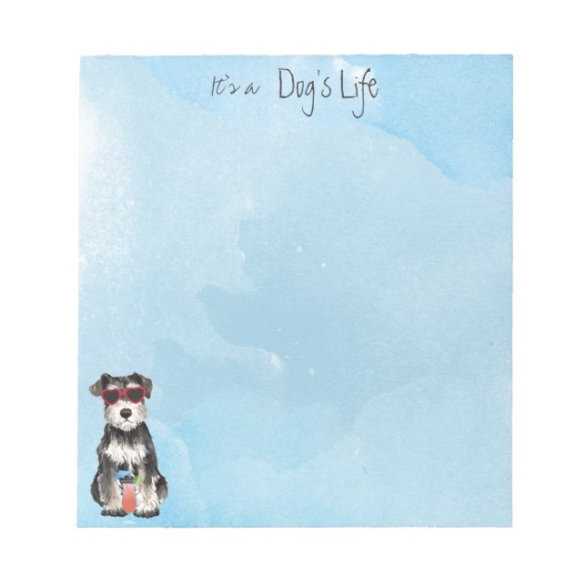 Anteckningsblocket Summer Miniature Schnauzer Anteckningsblock (Framsida)