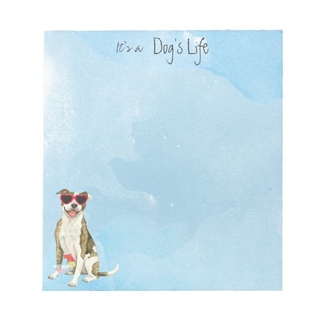 Anteckningsblocket Summer Pit Bull Terrier Anteckningsblock (Framsida)