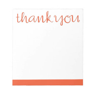 Anteckningsblocket tack Cursive tangerine Anteckningsblock