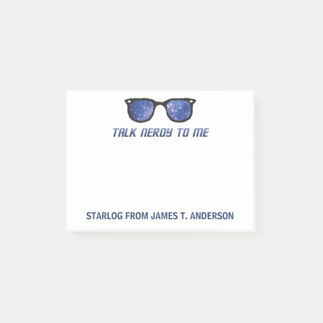 Anteckningsblocket Talk Nerdy To Me Space Stars An Post-it Block (Framsida)