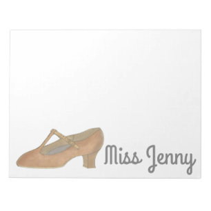 Anteckningsblocket Tan Jazz Character Shoe Dance T Anteckningsblock