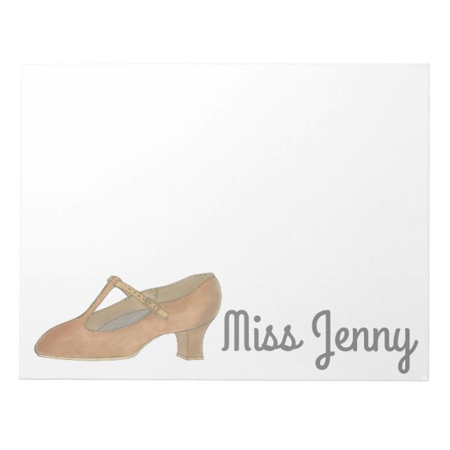 Anteckningsblocket Tan Jazz Character Shoe Dance T Anteckningsblock (Framsida)